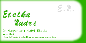 etelka mudri business card